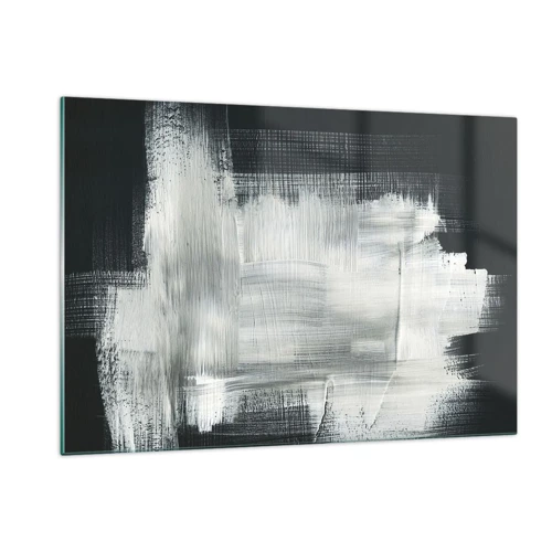 Schilderen op glas - Geweven van verticaal en horizontaal - 120x80 cm