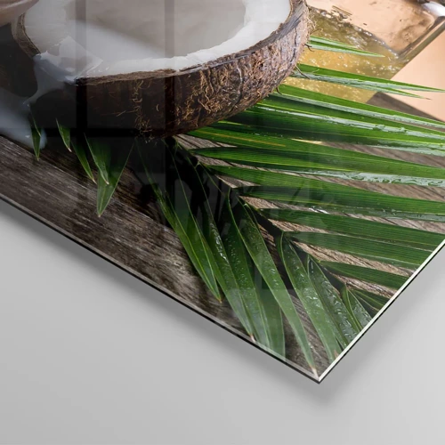Schilderen op glas - Gezondheid van tropische eilanden - 70x100 cm