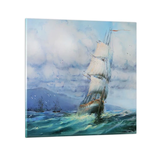 Schilderen op glas - Goede wind - 40x40 cm