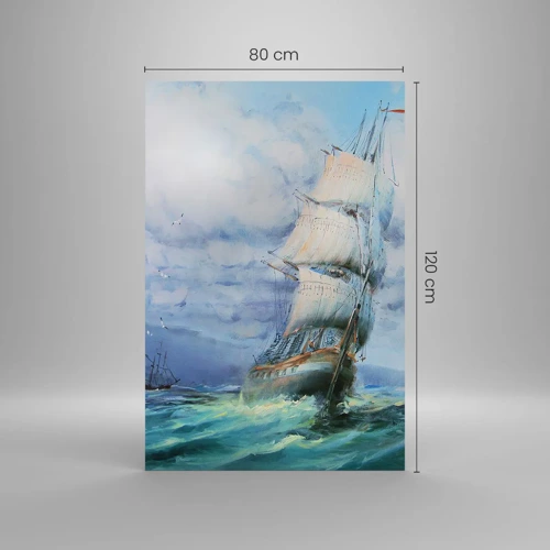 Schilderen op glas - Goede wind - 80x120 cm