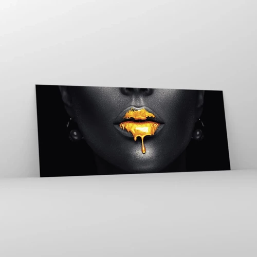 Schilderen op glas - Goldmouth - 120x50 cm