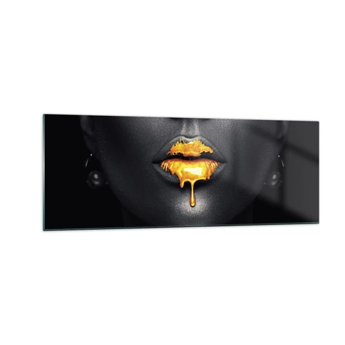 Schilderen op glas - Goldmouth - 140x50 cm