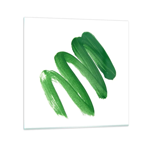 Schilderen op glas - Groene grap - 60x60 cm