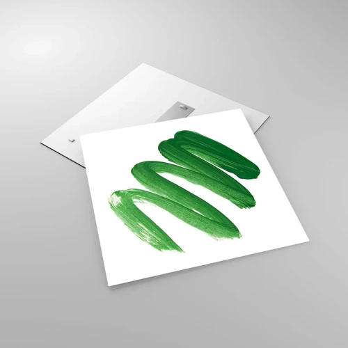 Schilderen op glas - Groene grap - 60x60 cm