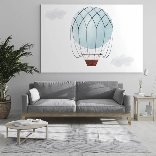 Schilderen op glas - Hekemaal in de wolken - 120x80 cm