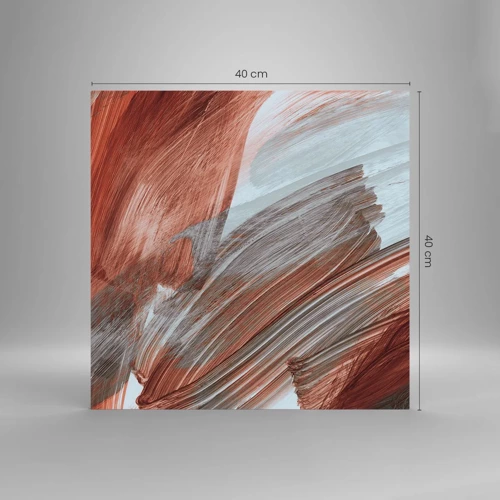 Schilderen op glas - Herfst en winderige abstractie - 40x40 cm