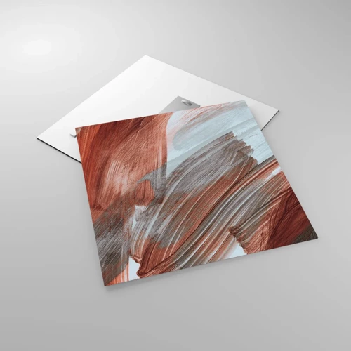 Schilderen op glas - Herfst en winderige abstractie - 50x50 cm