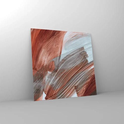 Schilderen op glas - Herfst en winderige abstractie - 50x50 cm