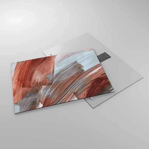 Schilderen op glas - Herfst en winderige abstractie - 70x50 cm