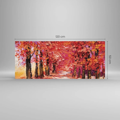 Schilderen op glas - Herfst impressie - 120x50 cm