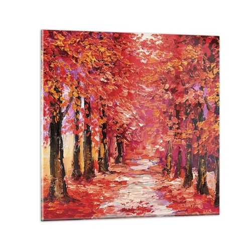 Schilderen op glas - Herfst impressie - 60x60 cm