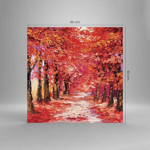 Schilderen op glas - Herfst impressie - 60x60 cm