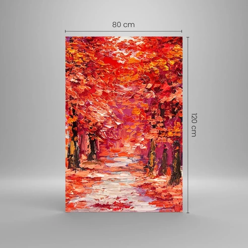 Schilderen op glas - Herfst impressie - 80x120 cm