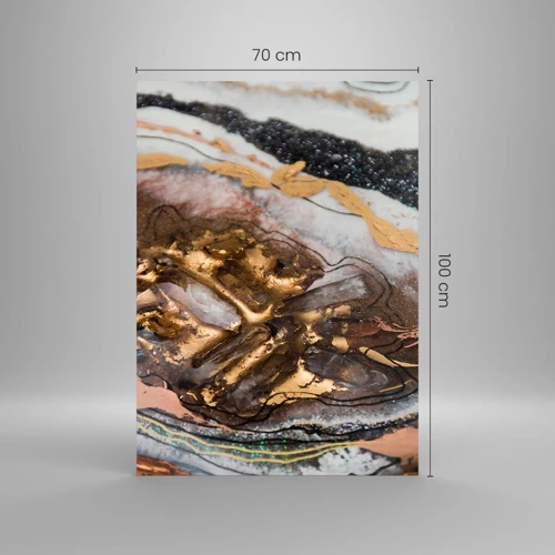 Schilderen op glas - Het element aarde - 70x100 cm