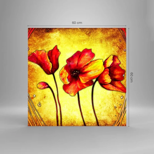 Schilderen op glas - In Art Nouveau-decoraties - 60x60 cm