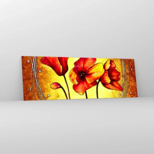 Schilderen op glas - In Art Nouveau-decoraties - 90x30 cm