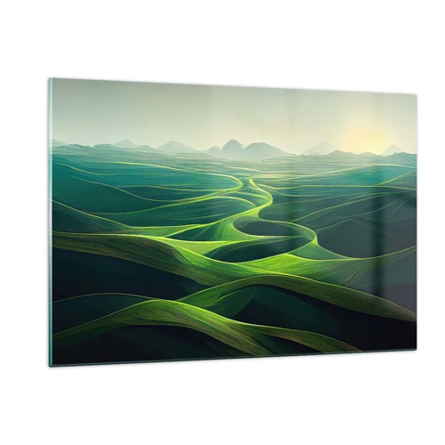 Schilderen op glas - In de groene dalen - 120x80 cm