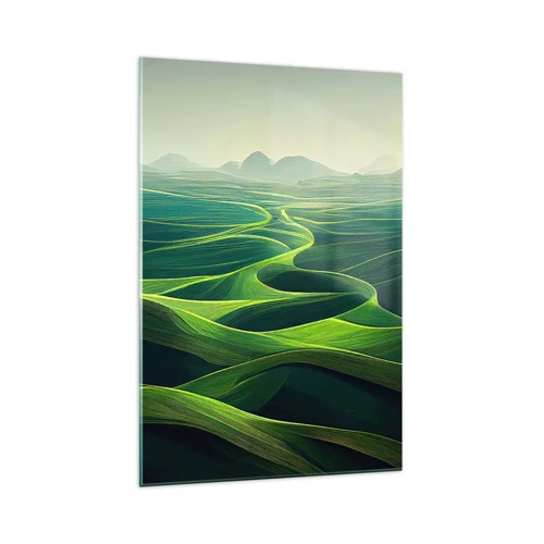 Schilderen op glas - In de groene dalen - 70x100 cm