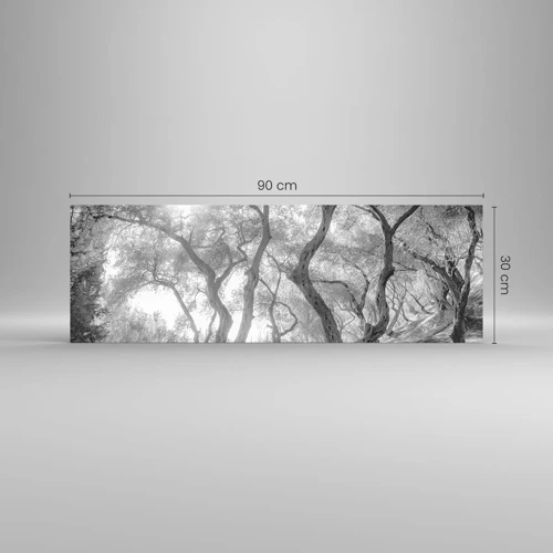 Schilderen op glas - In de olijfboomgaard - 90x30 cm