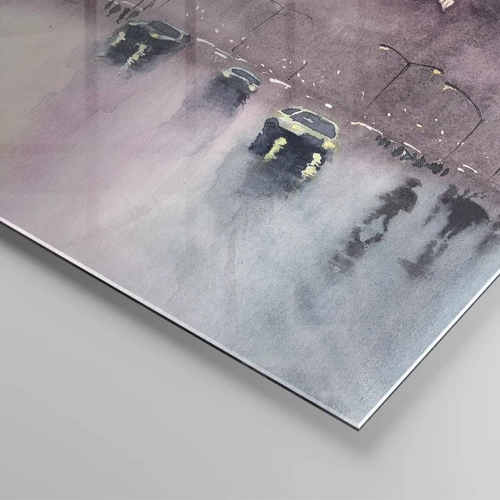 Schilderen op glas - In de regenachtige nevel - 120x50 cm