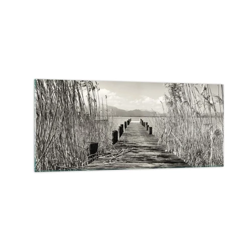 Schilderen op glas - In de stilte van het gras - 120x50 cm