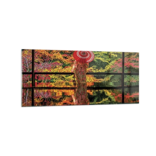 Schilderen op glas - In de tempel van de natuur - 120x50 cm