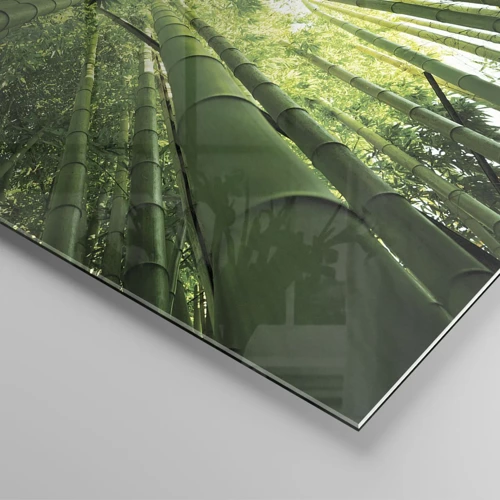 Schilderen op glas - In een bamboebos - 100x70 cm