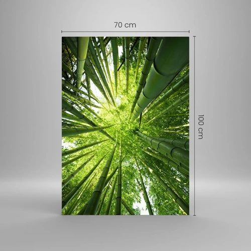 Schilderen op glas - In een bamboebos - 70x100 cm