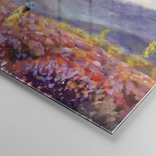 Schilderen op glas - In een lavendelwereld - 70x50 cm