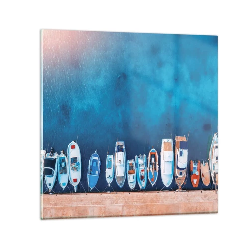 Schilderen op glas - In één rij - 60x60 cm