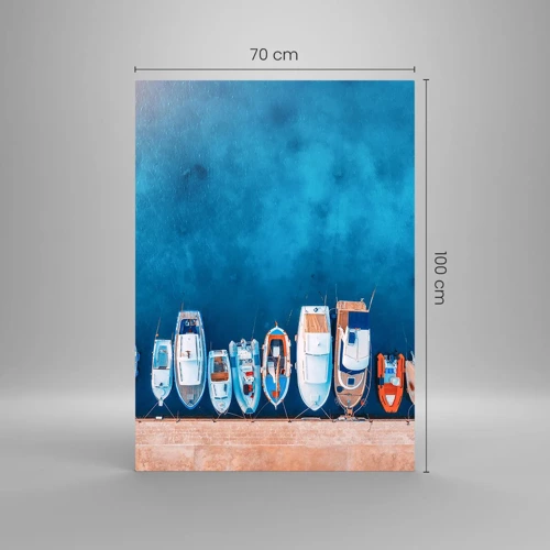 Schilderen op glas - In één rij - 70x100 cm