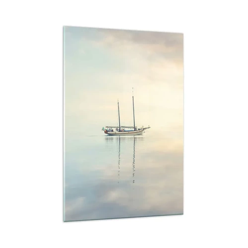 Schilderen op glas - In een zee van stilte - 70x100 cm