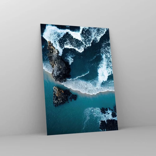 Schilderen op glas - In golven gewikkeld - 50x70 cm