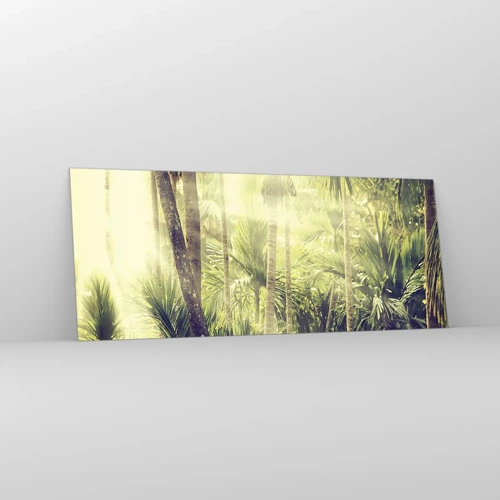 Schilderen op glas - In groene hitte - 100x40 cm