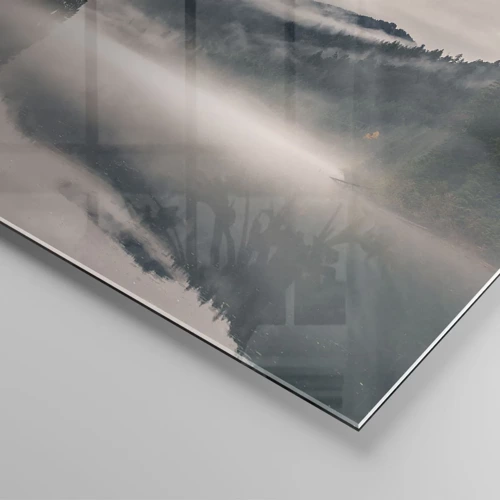Schilderen op glas - In reflectie, in de mist - 30x30 cm
