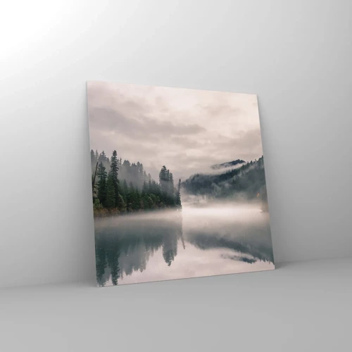 Schilderen op glas - In reflectie, in de mist - 40x40 cm