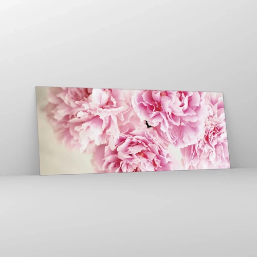 Schilderen op glas - In roze glamour - 100x40 cm