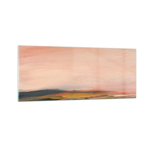 Schilderen op glas - In roze tinten - 100x40 cm