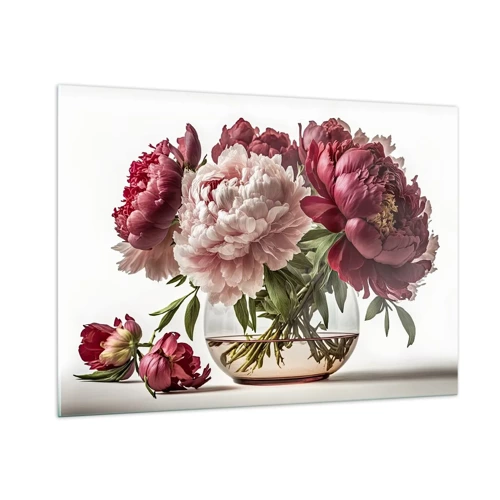 Schilderen op glas - In volle bloei van schoonheid - 100x70 cm