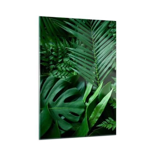 Schilderen op glas - Ineengedoken in het groen - 50x70 cm