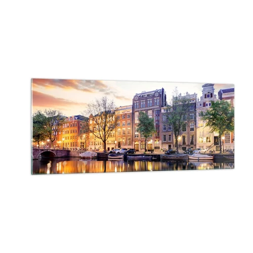 Schilderen op glas - Ingetogen en serene Nederlandse schoonheid - 100x40 cm