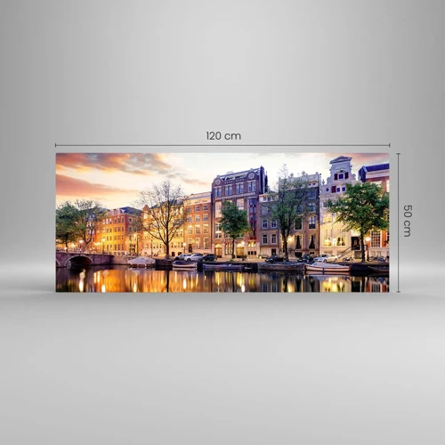 Schilderen op glas - Ingetogen en serene Nederlandse schoonheid - 120x50 cm