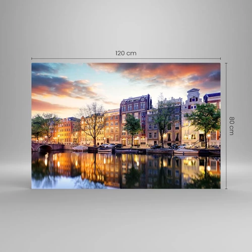 Schilderen op glas - Ingetogen en serene Nederlandse schoonheid - 120x80 cm
