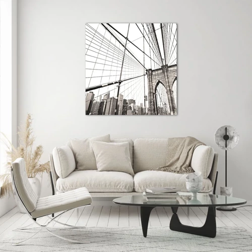 Schilderen op glas - Kathedraal van New York - 50x50 cm