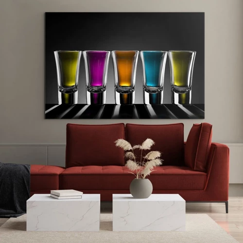 Schilderen op glas - Kleuren van vreugde - 70x50 cm