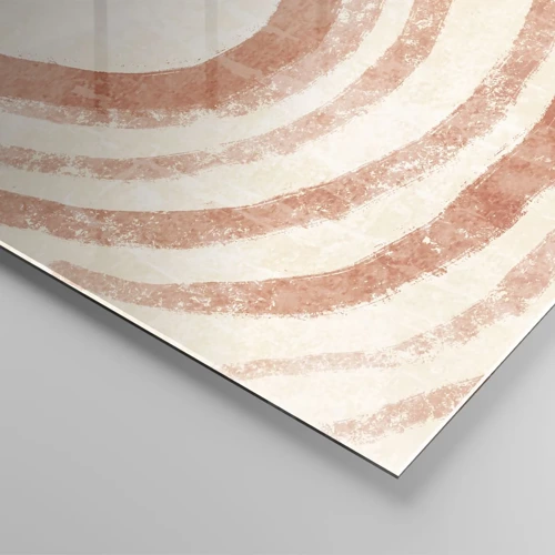 Schilderen op glas - Koraalcirkels – compositie - 70x70 cm