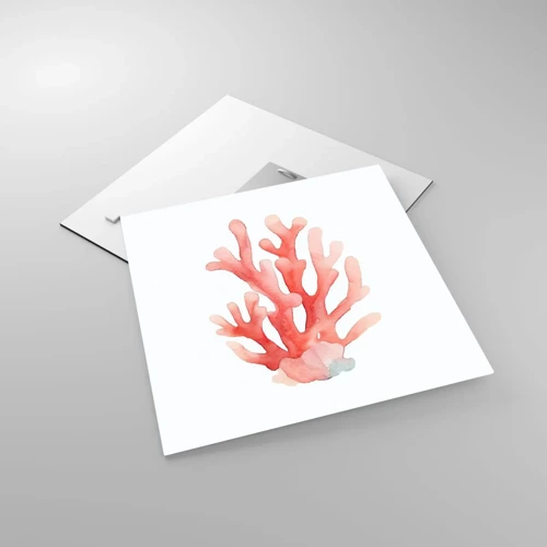 Schilderen op glas - Koraalkleurig koraal - 40x40 cm