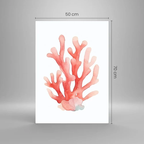 Schilderen op glas - Koraalkleurig koraal - 50x70 cm