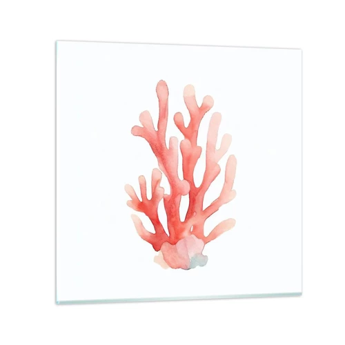 Schilderen op glas - Koraalkleurig koraal - 70x70 cm
