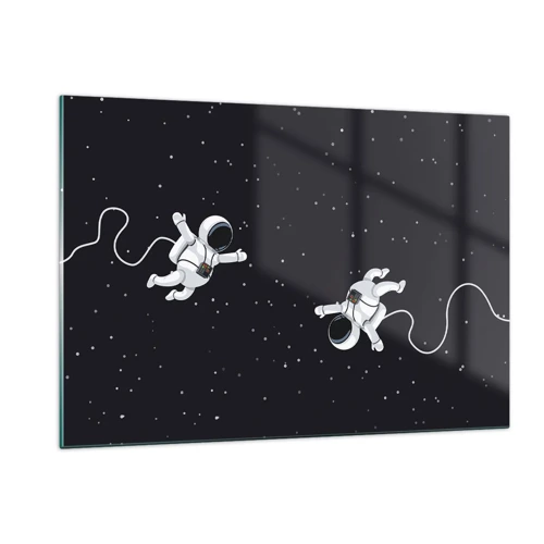 Schilderen op glas - Kosmische dans - 120x80 cm